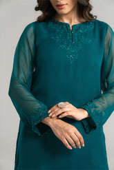 2 Piece Chiffon Embroidered (FS0032)